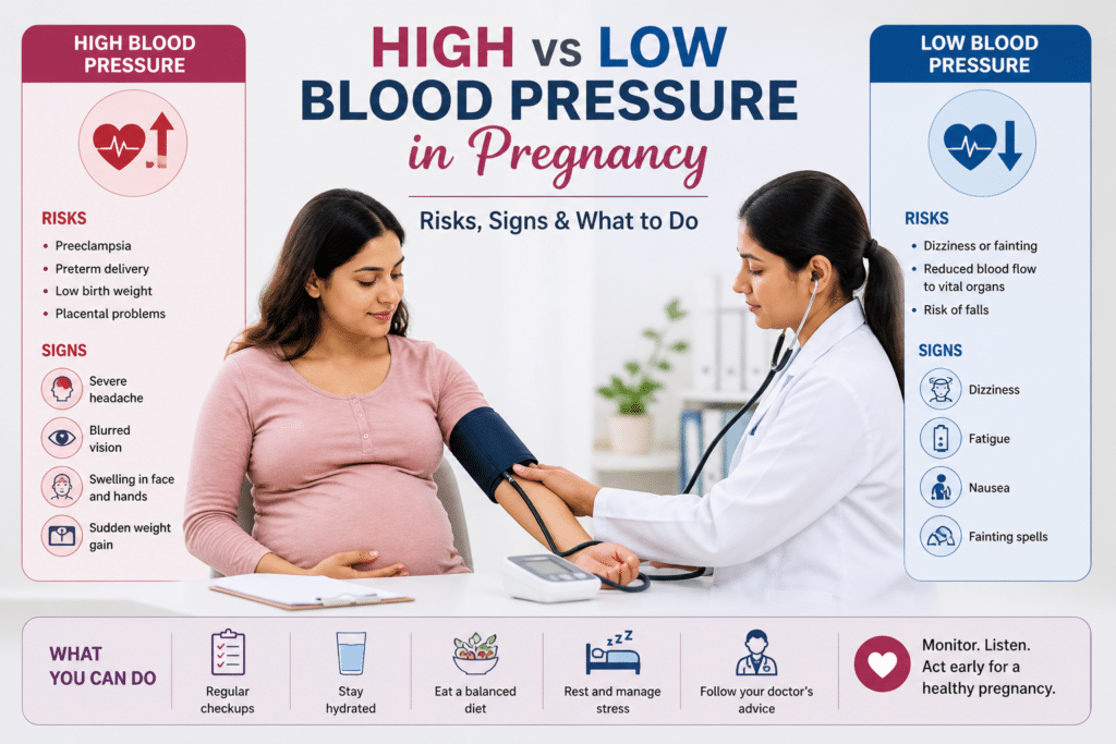 High vs Low Blood Pressure in Pregnancy